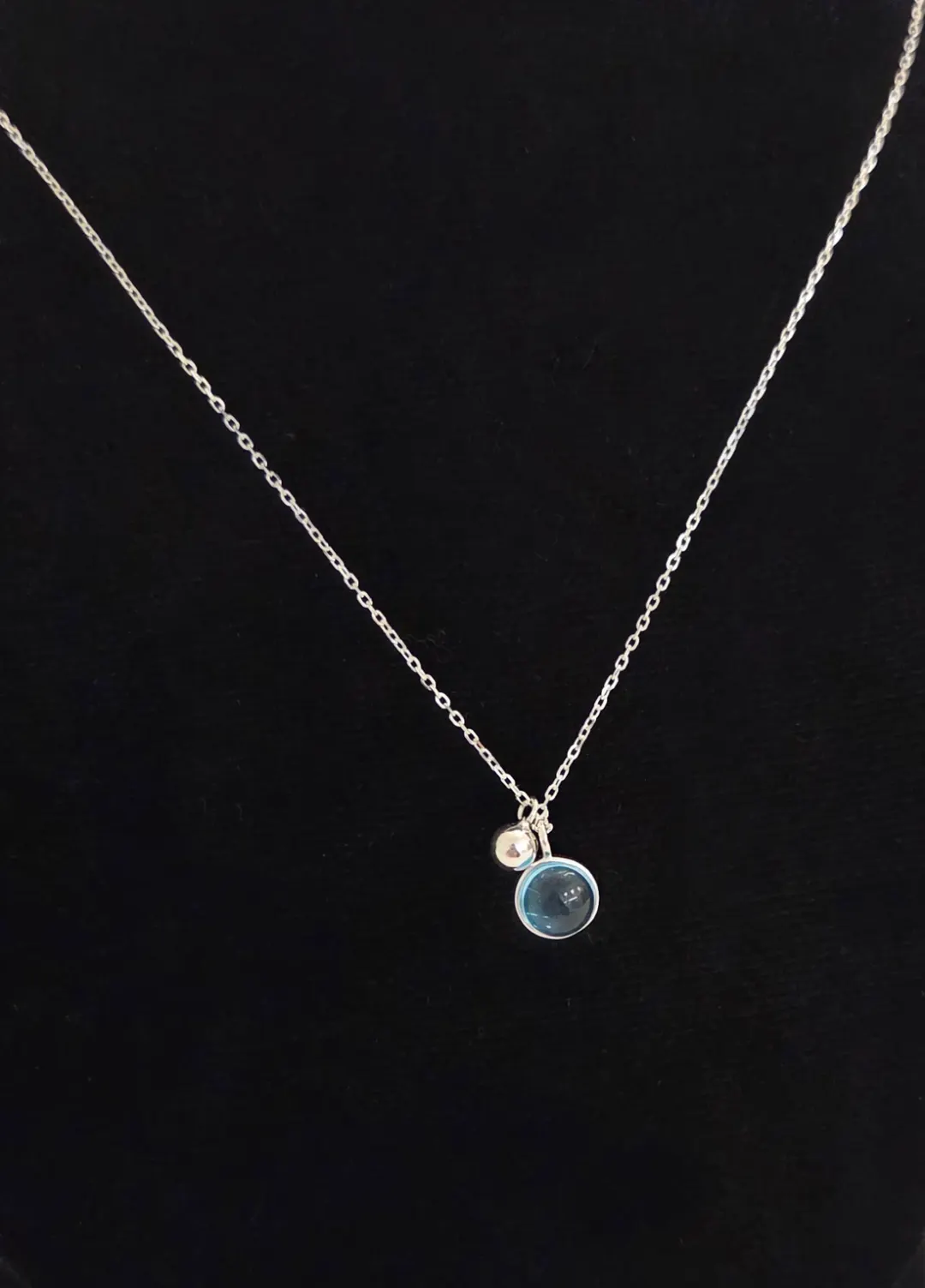 [Silver925] Blue syrup pendant necklace