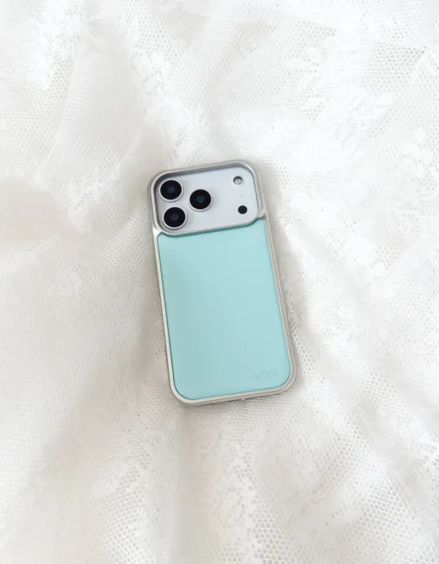 Solid Color Case Silver - Aqua Mint