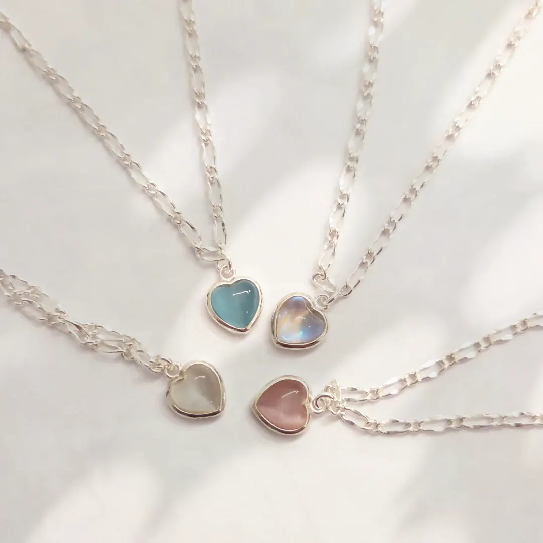 [Silver925] Silky pastel heart bracelet