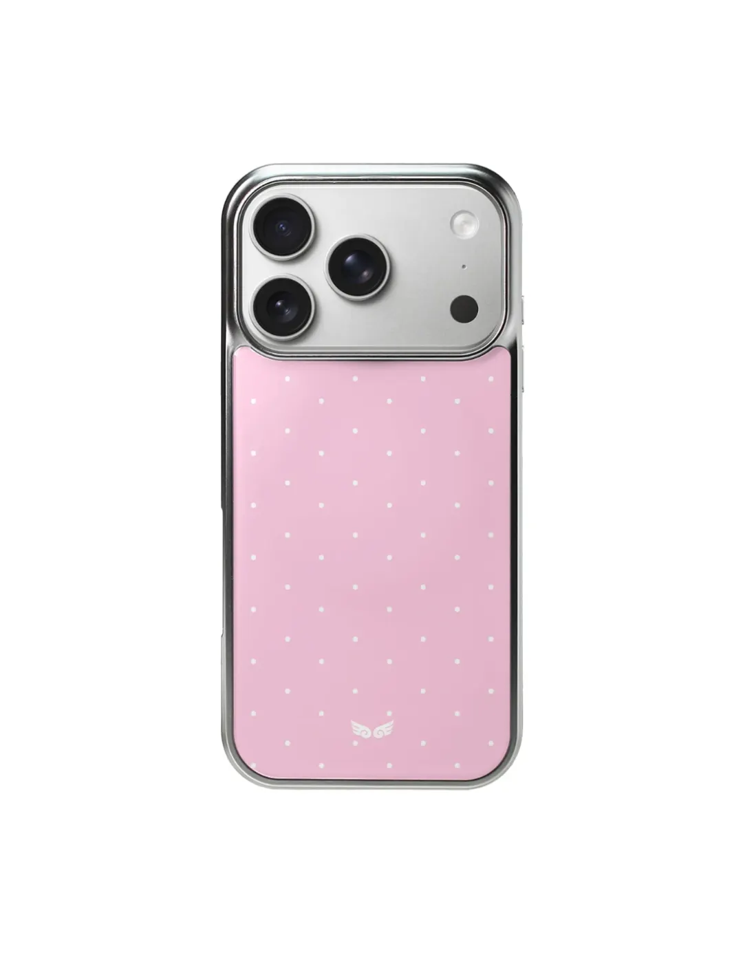 ドットウィング MagSafe対応シルバーガラスバンパーケース(Pink)