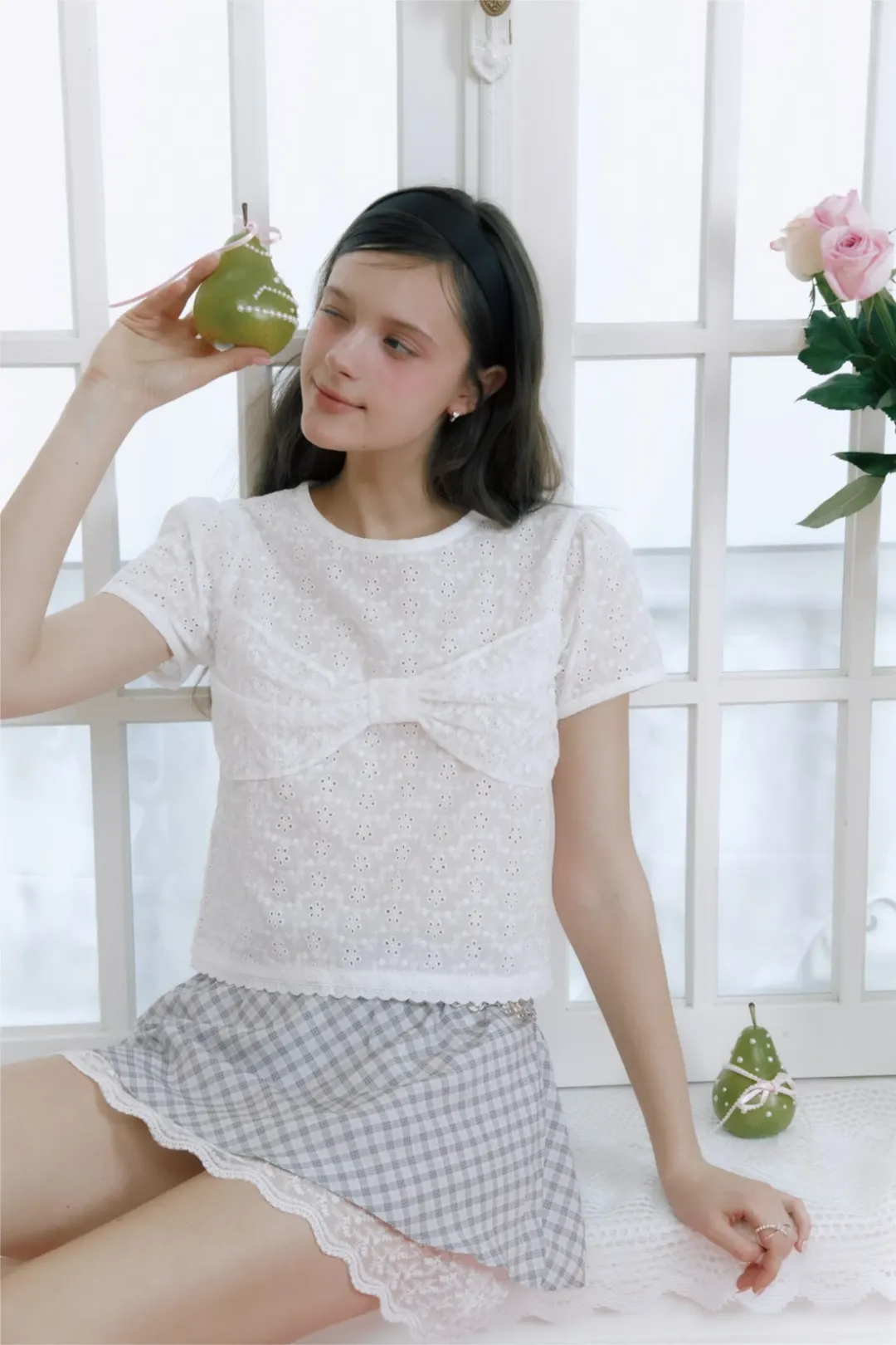 Claire pure blouse (White)