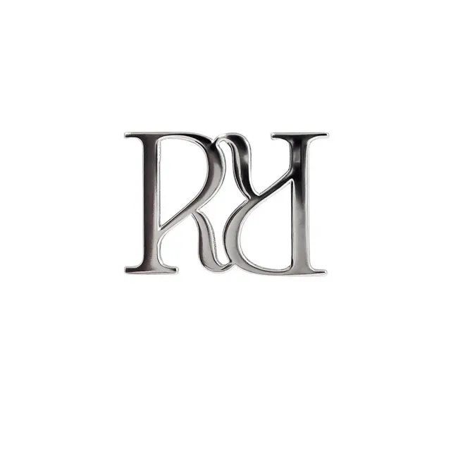 R:SIGNET LOGO BROOCH