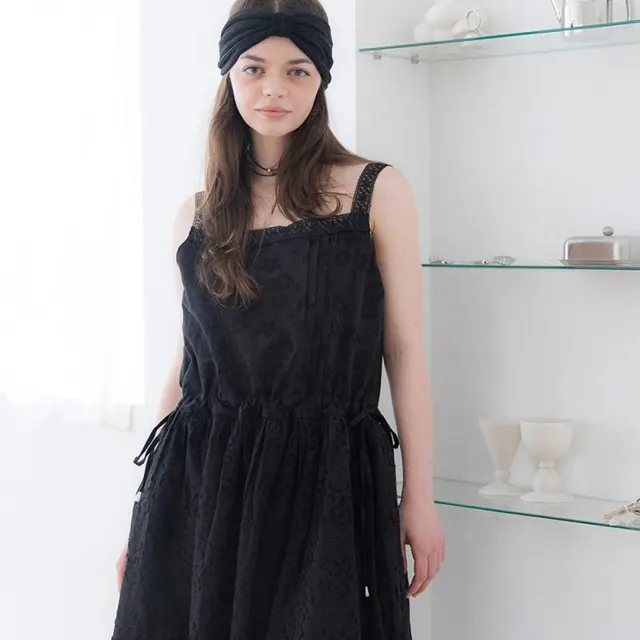 Flower Jacquard Dress_black