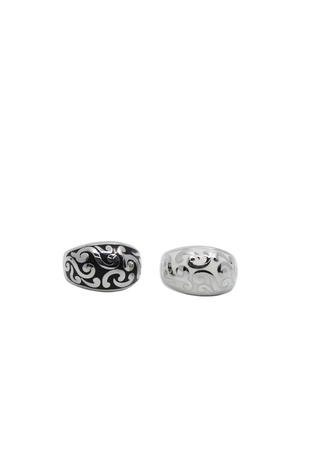 百合 雲 ring 002 (Black/White)