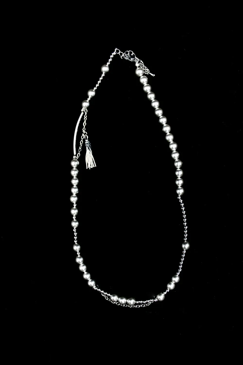 美愛桃源 silver tassel necklace