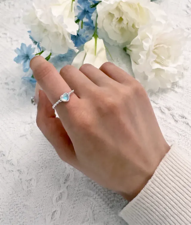 [Silver925] Heart glow flowing