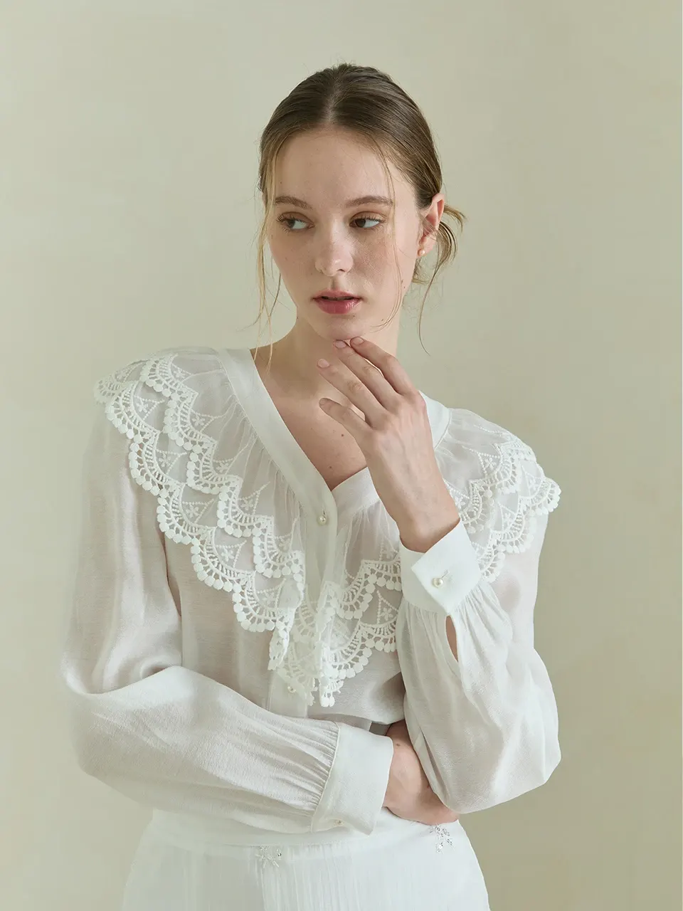 Dewy Double Lace Blouse