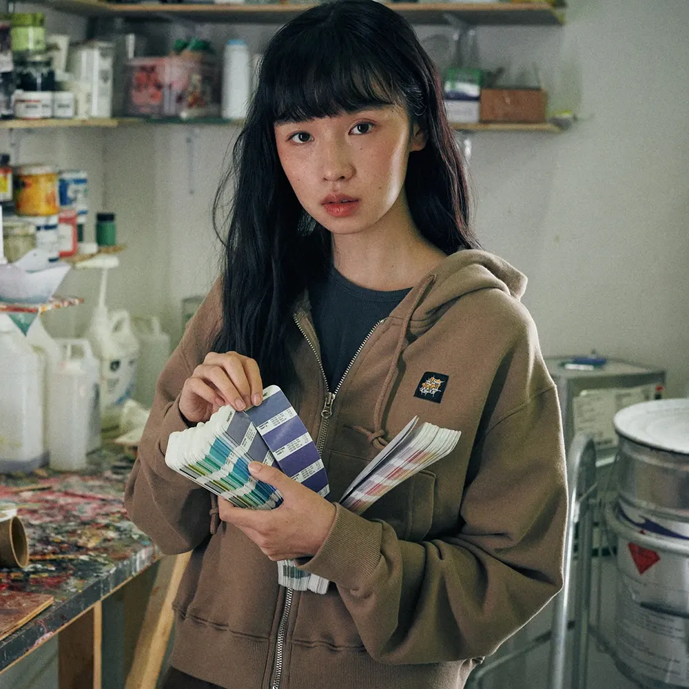 Onda Hooded Zip Up Cocoa